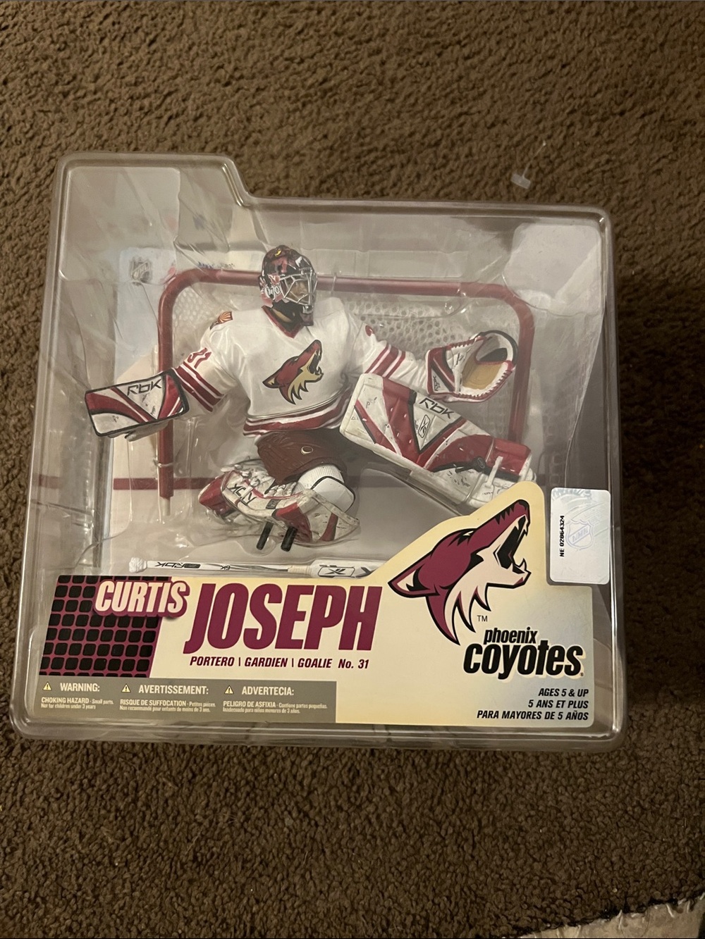 Curtis Joseph Phoenix Coyotes Goalie Figure - White & Maroon